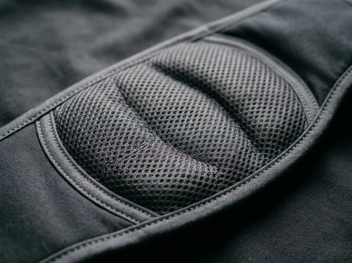 Close-up of the breathable honeycomb inner mesh cushion on the Hewelth CoreThermo belt